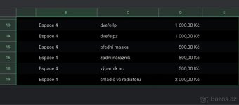 Náhradní díly na auto renault espace 4 - 2