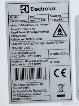 Mobilní klimatizace Electrolux EXP26U338HW - 2