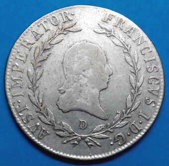 Stříbrná mince r. 1809 František II. - 2