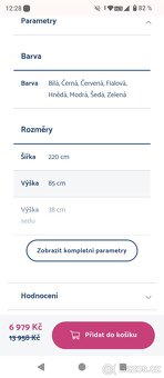 Velká rozkládací pohovka HEWLET MODEL 2 Černá-červená - 2