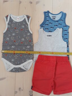 Kraťasy, body, 2x tílko vel 98 - 2