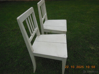 staré židle 2ks bílé - 2