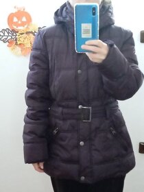 Hrubá zimní bunda fialová - 2