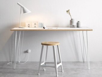 Industrial Hairpin Noha 3 ramenná Bílá - 2