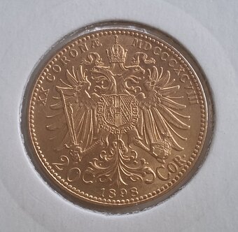 Zlatá mince 20 Koruna František Josef I. 1898 - 2