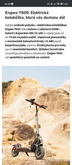 Elektrická koloběžka engwe y600 - 2