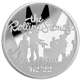 Stříbrná mince 2 oz PROOF Rolling Stones - 2