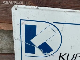 Stara smaltovana cedule, kuponova privatiazce - 2