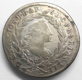 Stříbrná mince r. 1754 Maxmilián III. Josef - 2