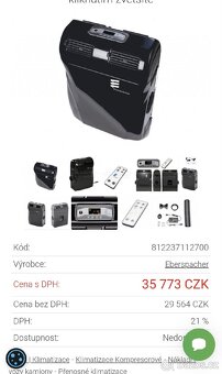 Mobilní přenosný ochlazovač, klimatizace Ebercool 12V / 230V - 2
