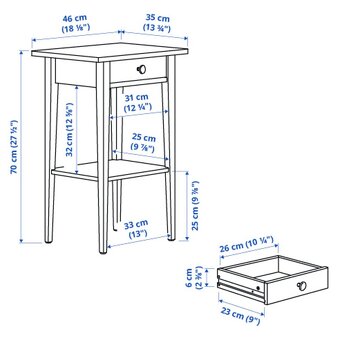 Dva noční stolky IKEA HEMNES - 2
