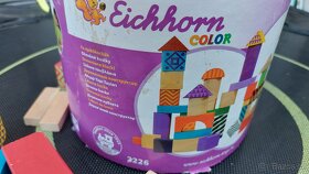 Dětské kostky barevné s edukativním víkem Eichhorn - 2