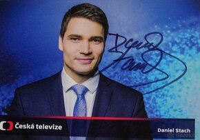 Prodám podpisové karty moderátorů z České televize - 2