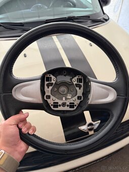 Kožený volant pro Mini Cooper R56, R55 atd. včetně airbagu. - 2