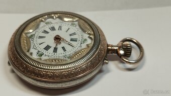 Starožitné celostříbrné pěkně zdobené kapesní jeptišky - 2