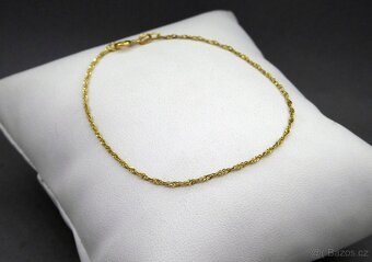 Jemný kroucený zlatý náramek - 2