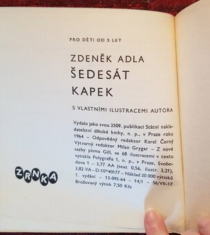Dětská kniha Šedesát kapek (1964) - 2