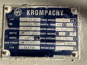 Reostat, motorový spouštěč MEZ Krompachy SOR 4P 75kw - 2
