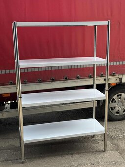 Nerezový regál 4 policový 120x50x180cm - 2