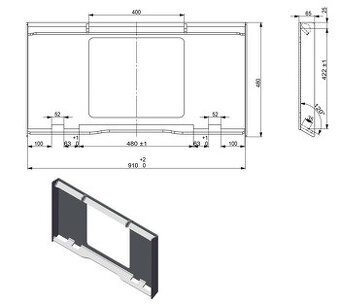 Nosná deska paletizační vidle smykový nakladač - 2