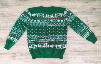 PÁNSKÝ SVETR VÁNOČNÍ ZELENÝ VELIKOST L - 2