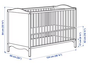 Set nábytku pro miminko (ikea) - postýlka, přebalovací pult - 2