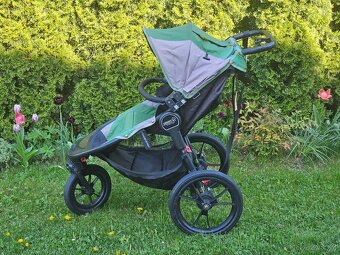 Kočárek Baby Jogger Summit X3 – zelený + pláštěnka a síťka p - 2