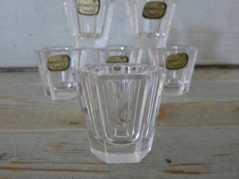 ART DECO panák BOHEMIA GLASS ČSR - štamprle - 2