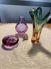 Historické barevné hutní sklo - designové - 2