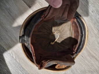 Kokoska, moto přilba, veterán -žlutá - 2