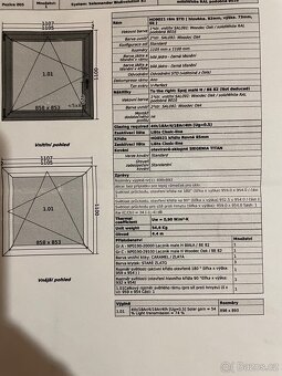 Plastová okna 2 ks 3 sklo š 1105 v 1100 - 2