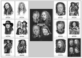 Predám LP Metallica + kreslený kalendár portrétov Metallica - 2