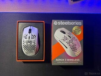 Herní myš Steelseries Aerox 3 wireless bílá - 2