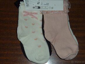 Nové-H&M-4x Ponožky s volánky-holčička,vel.19/21 - 2