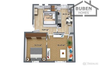Byt 2+1 užitná plocha 68 m2 - Bor, ul. Vítězná - 2