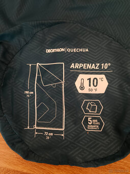 Kempingový spací pytel Arpenaz 10° - 2