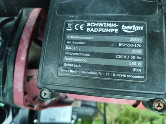 Bazénové čerpadlo Berlan BSP 550 - 170 - 2