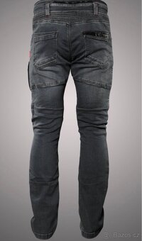 4SR Pánské kevlarové moto jeansy CLUB SPORT grey - 2