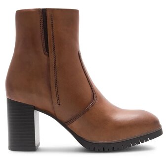 ♥️ Dámské kotníkové boty / polokozačky kožené hnědé Lasocki - 2