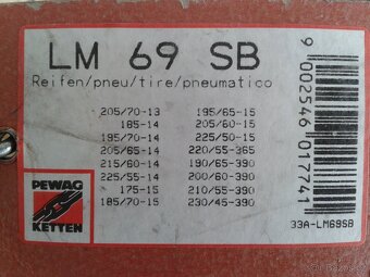 SNĚHOVÉ ŘETĚZY PEWAG LM 69 SB PRO PNEU 195/65 15, 205/60 15 - 2