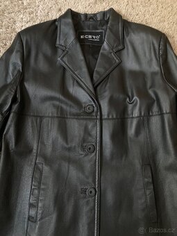 Dámský kožený kabát,plášť - 2