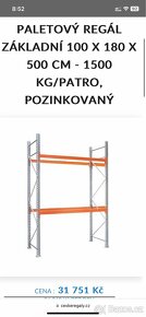 Paletové Profi Regály Beg Bohemia VÝPRODEJ SKLADU 1.000kč/m2 - 2