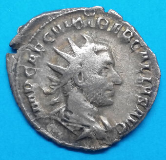 Stříbrná mince 3. stol. Trebonianus Gallus - 2