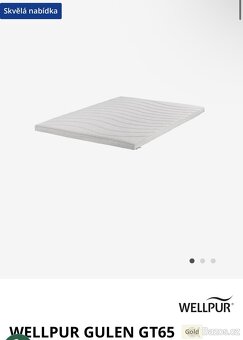 Vrchní matrace 140×200 cm WELLPUR GULEN GT65 šedá - 2