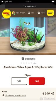 Akvárium Tera 60L+ příslušenství - 2
