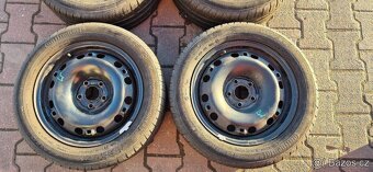 Plechové disky Škoda Fabia 2 5x100 6x15 ET43 195/55r15 letní - 2