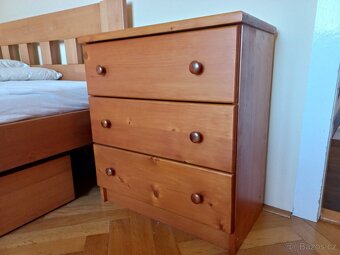 Nábytek masiv dřevo – set 6ks (knihovny, komoda, psací stůl, - 2