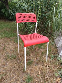 6 ks IKEA židle červená Adde - 2