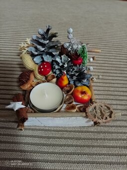 Vánoční svícen na čajovou svíčku - 2