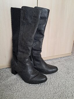 Černošedé kozačky Rieker, vel. 41 - 2